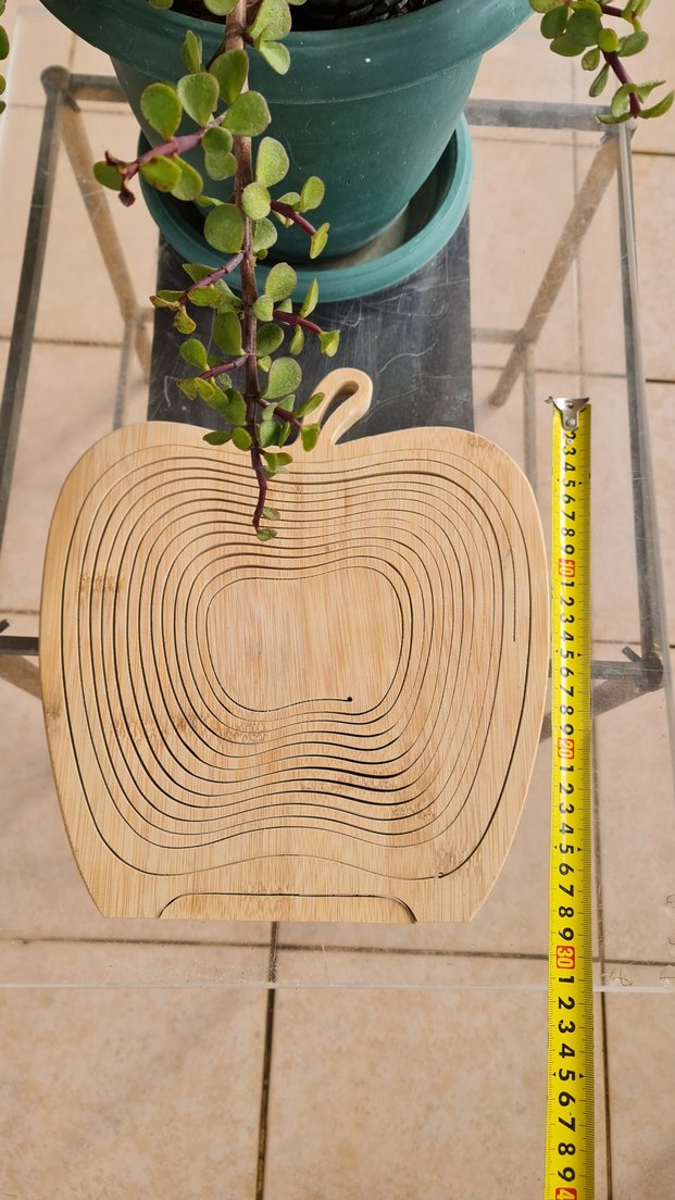 Elma Şeklinde bambu Bej Sepet - Görsel 5