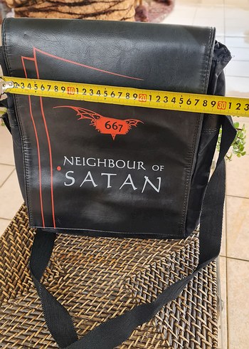 Siyah Gotik Erkek Omuz Çantası 667 - Görsel 3