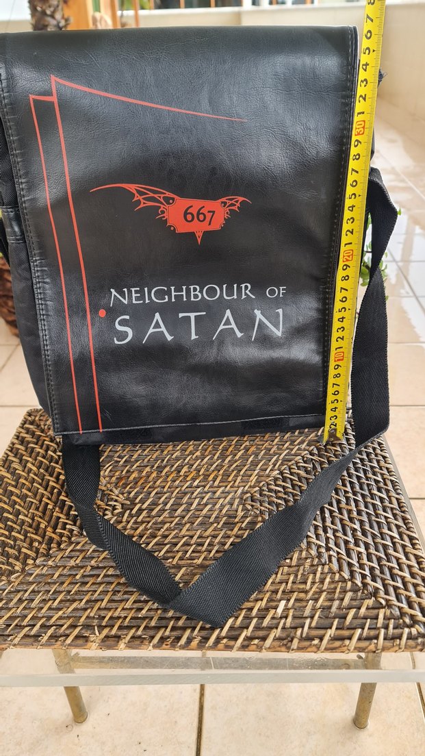 Siyah Gotik Erkek Omuz Çantası 667 - Görsel 2