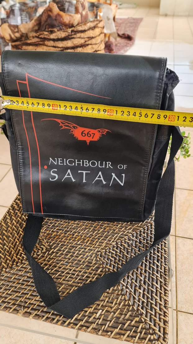 Siyah Gotik Erkek Omuz Çantası 667 - Görsel 3