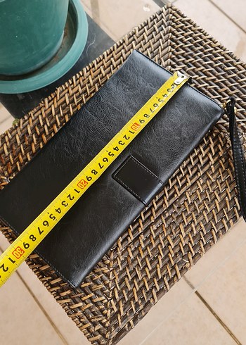 Klasik Siyah Deri Kadın Portföy Çanta - Görsel 4