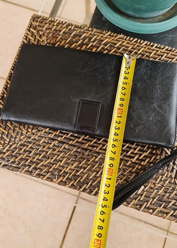 Klasik Siyah Deri Kadın Portföy Çanta - Görsel 5