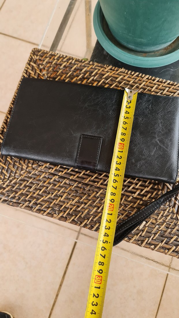 Klasik Siyah Deri Kadın Portföy Çanta - Görsel 5