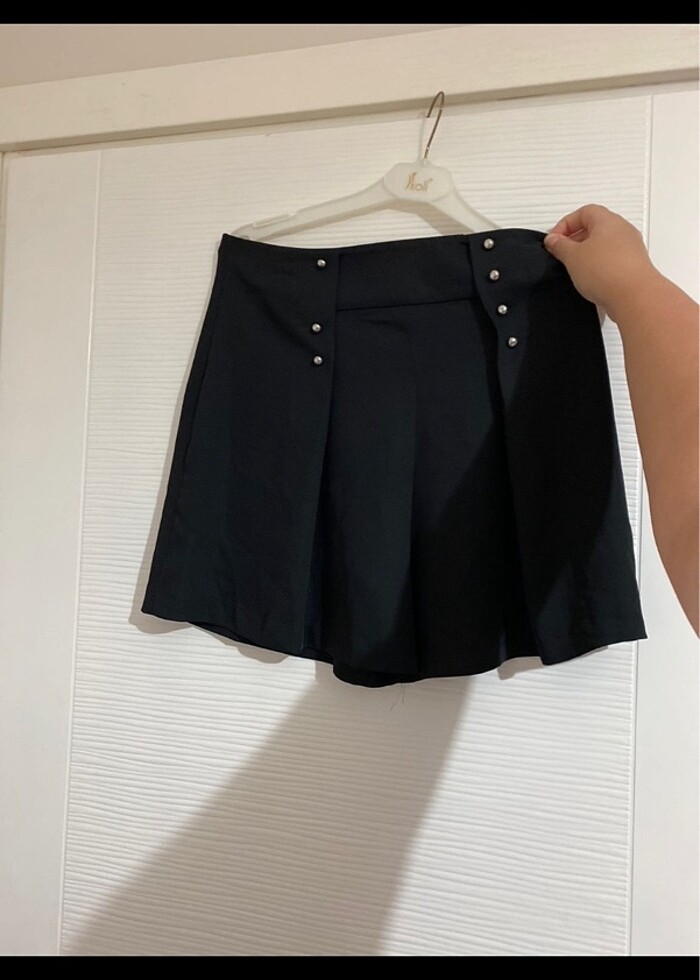 Etek şort siyah - Görsel 3