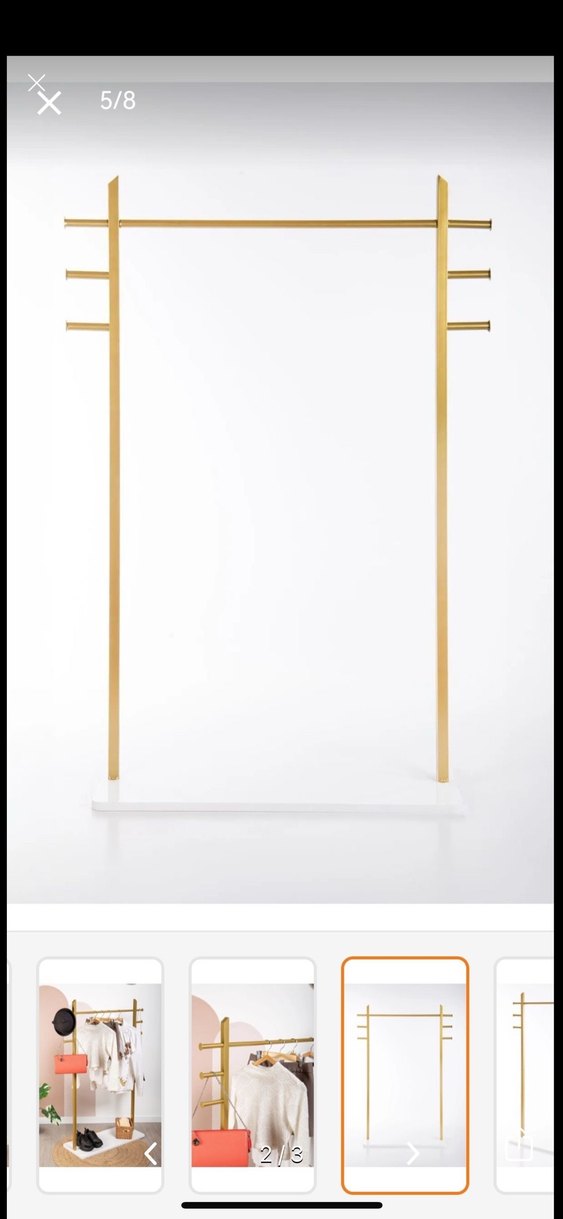 Beyaz ve gold ayakta askılık - Görsel 2