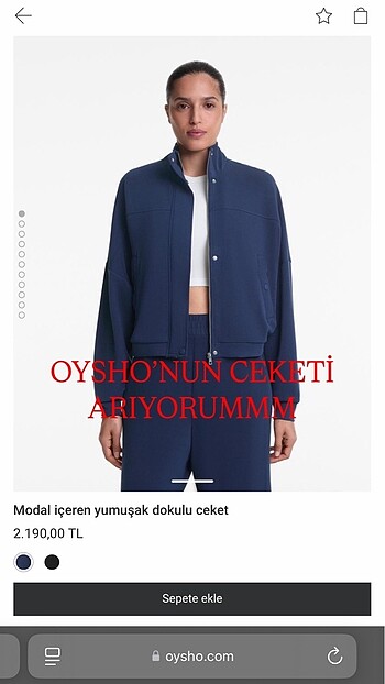 oysho ceket
