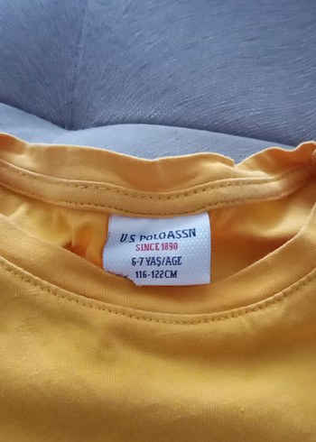6 Yaş Beden U.S Polo Assn. Erkek Çocuk Sarı Tişört