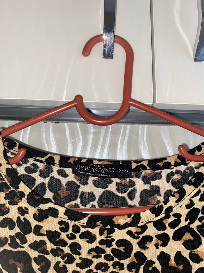 Leopar Desenli Uzun Kollu Bohem Elbise - Görsel 3