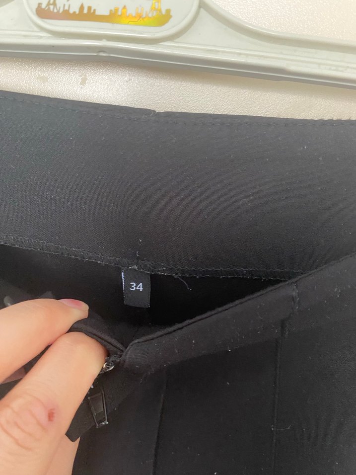 Kadın Siyah Midi Kumaş Pantolon - Görsel 4