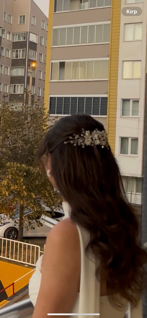 Gelin saç aksesuarı taç - Görsel 4