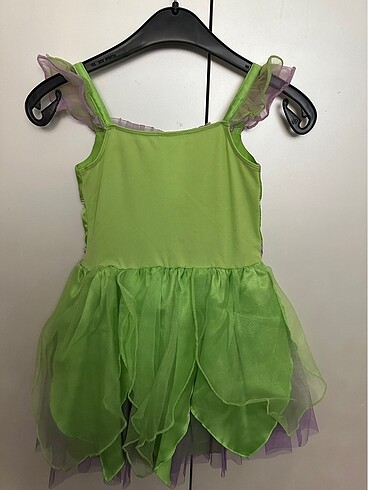 4 Yaş Beden yeşil Renk Disney Tinker Bell kostümü