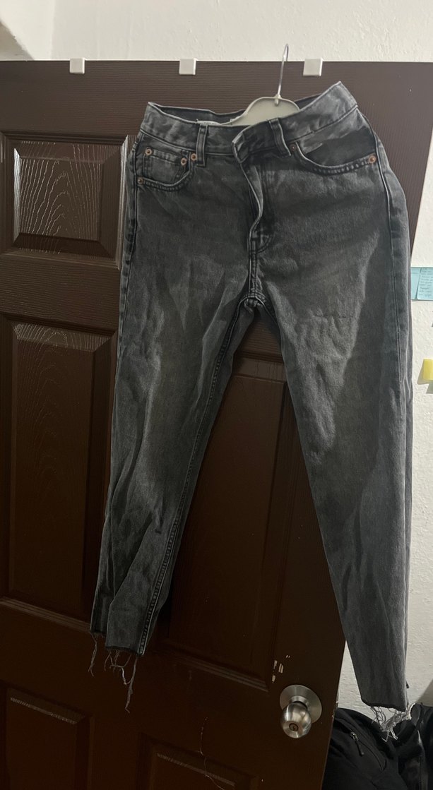 Gri Kadın Denim Jean - Regular Fit, Sokak Stili - Görsel 2