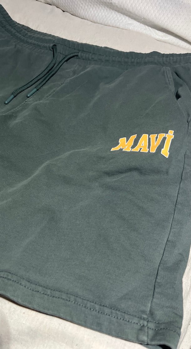 Mavi Baskılı Gri Erkek Şort - Görsel 3