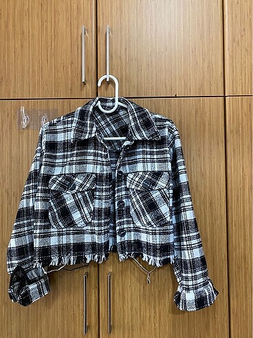 Crop ceket