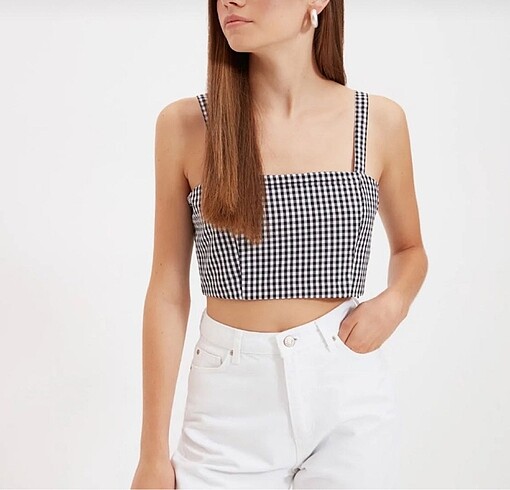 Koton askılı crop