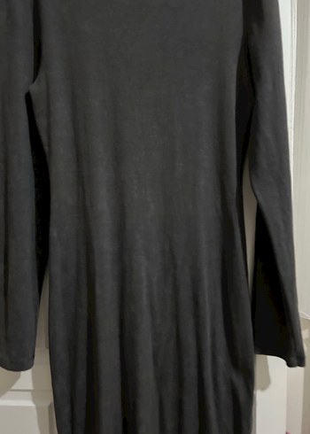 gri Uzun Kollu Kadın Elbise - Görsel 3