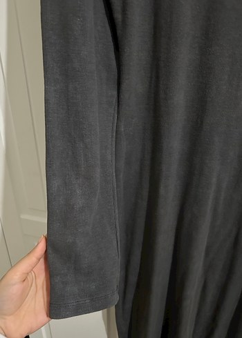 gri Uzun Kollu Kadın Elbise - Görsel 5