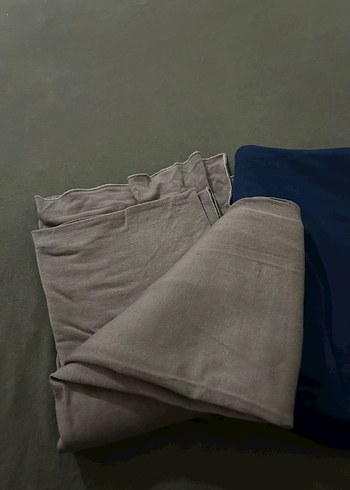 kahverengi ve lacivert penye şallar - Görsel 2