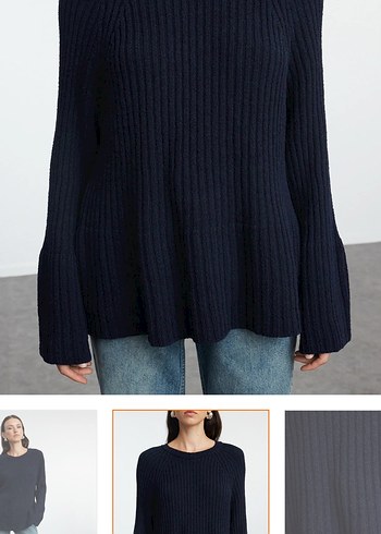 lacivert kazak - Görsel 3