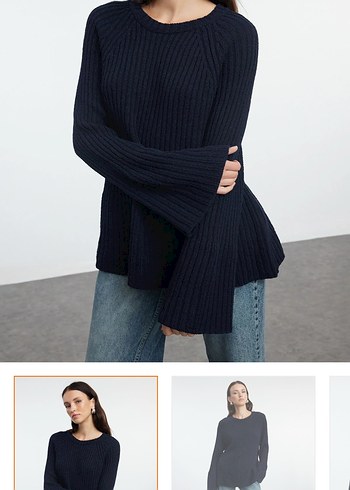 lacivert kazak - Görsel 2