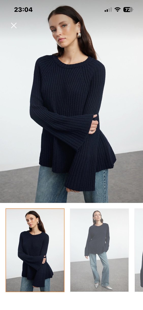 lacivert kazak - Görsel 2