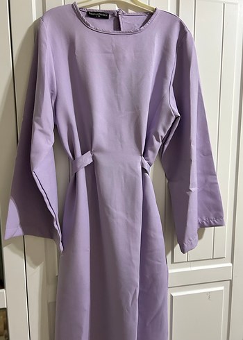 Kadın Mor Uzun Kollu Uzun Elbise - Görsel 2