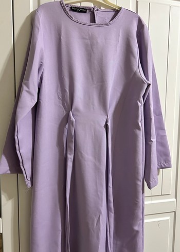 Kadın Mor Uzun Kollu Uzun Elbise - Görsel 4