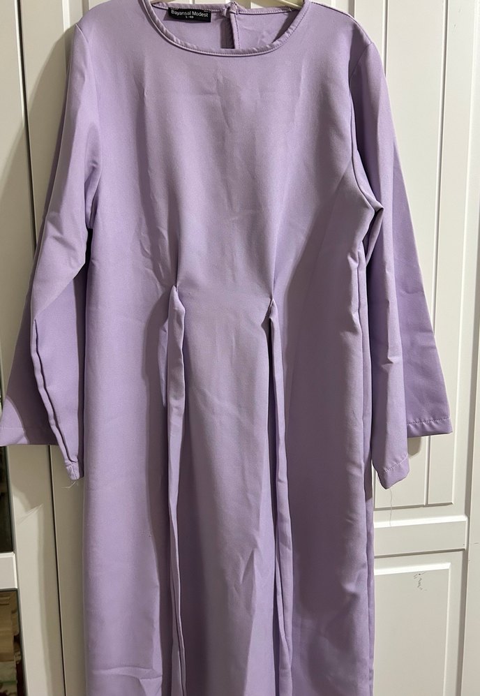 Kadın Mor Uzun Kollu Uzun Elbise - Görsel 3