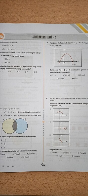  Bilgi Sarmal Yayınları Ayt Matematik Soru Bankası 