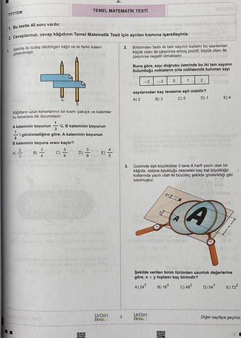 10 Adet 345  TYT Deneme Sınavı Kitabı - Görsel 4