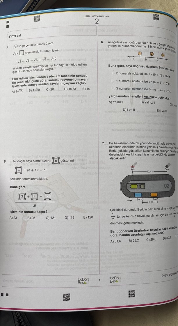 10 Adet 345  TYT Deneme Sınavı Kitabı - Görsel 3