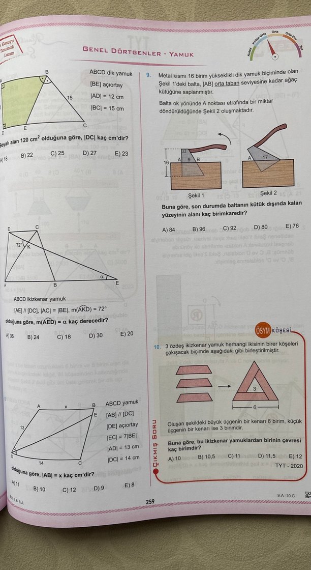 345 TYT-AYT Geometri Konu Anlatımlı Soru Bankası 1. Kitap - Görsel 4