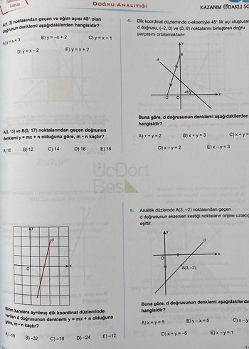 ÜçDörtBeş 345 konu anlatımlı Yks geometri soru bankası  - Görsel 6