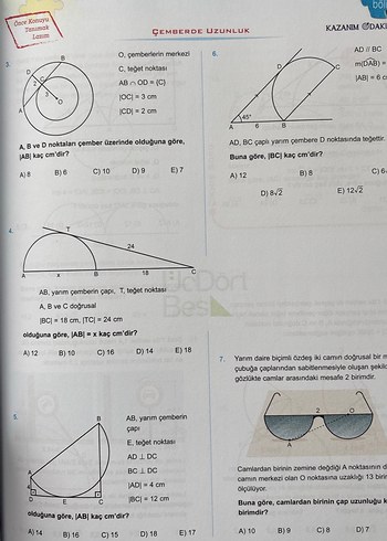 ÜçDörtBeş 345 konu anlatımlı Yks geometri soru bankası  - Görsel 3