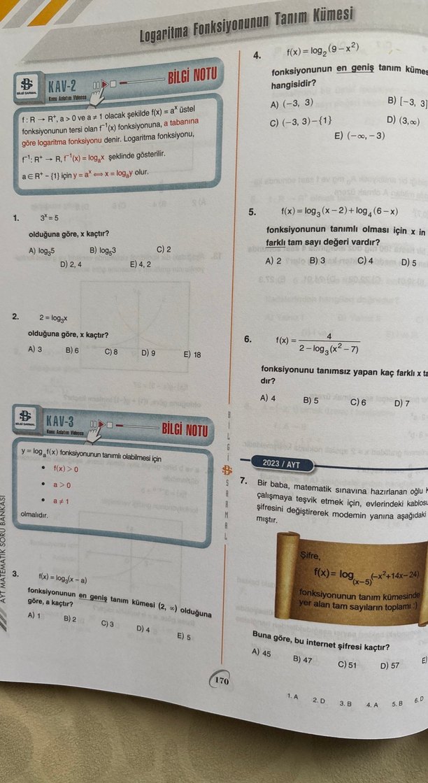 Bilgi sarmal ayt matematik soru bankası - Görsel 5
