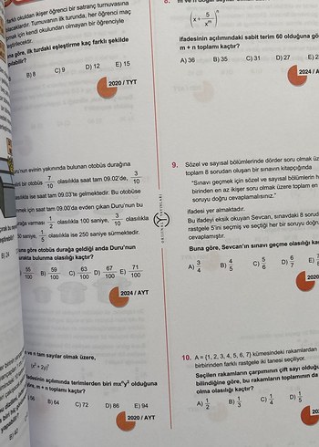 Orijinal AYT Matematik Soru Bankası - Görsel 6