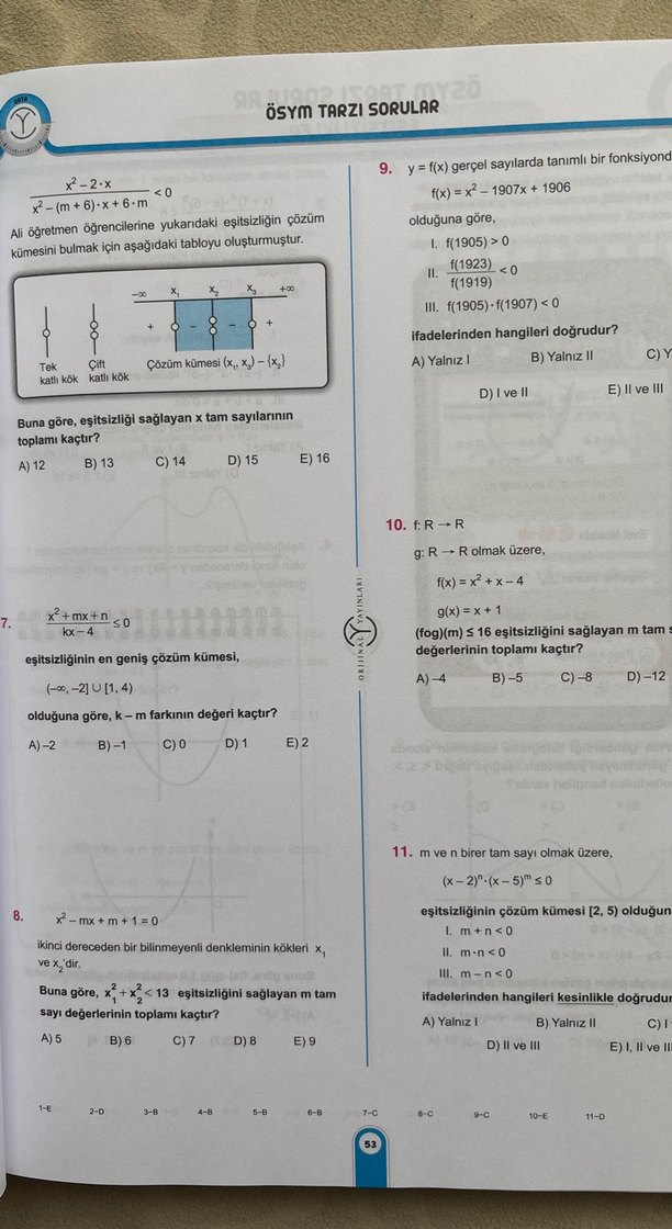 Orijinal AYT Matematik Soru Bankası - Görsel 2