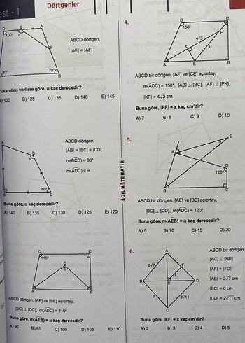 Acil yayınları TYT-AYT Geometri Soru Bankası - Görsel 5