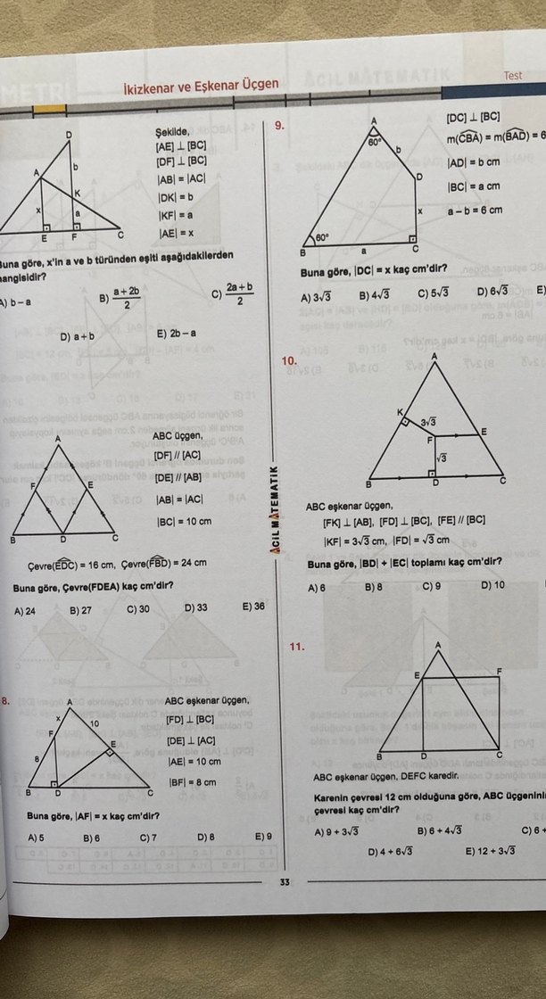 Acil yayınları TYT-AYT Geometri Soru Bankası - Görsel 2