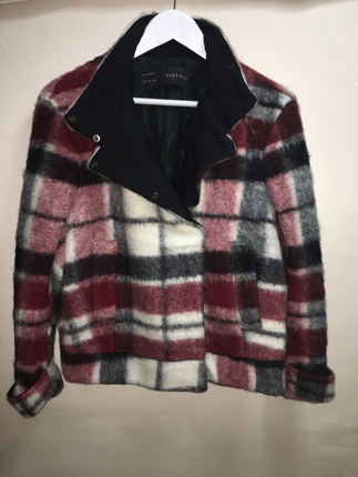 Zara Zara Kaşe Ekoseli Mont