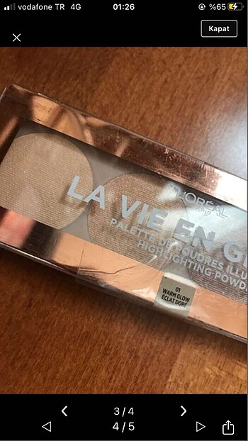  Beden Loreal aydınlatıcı palet