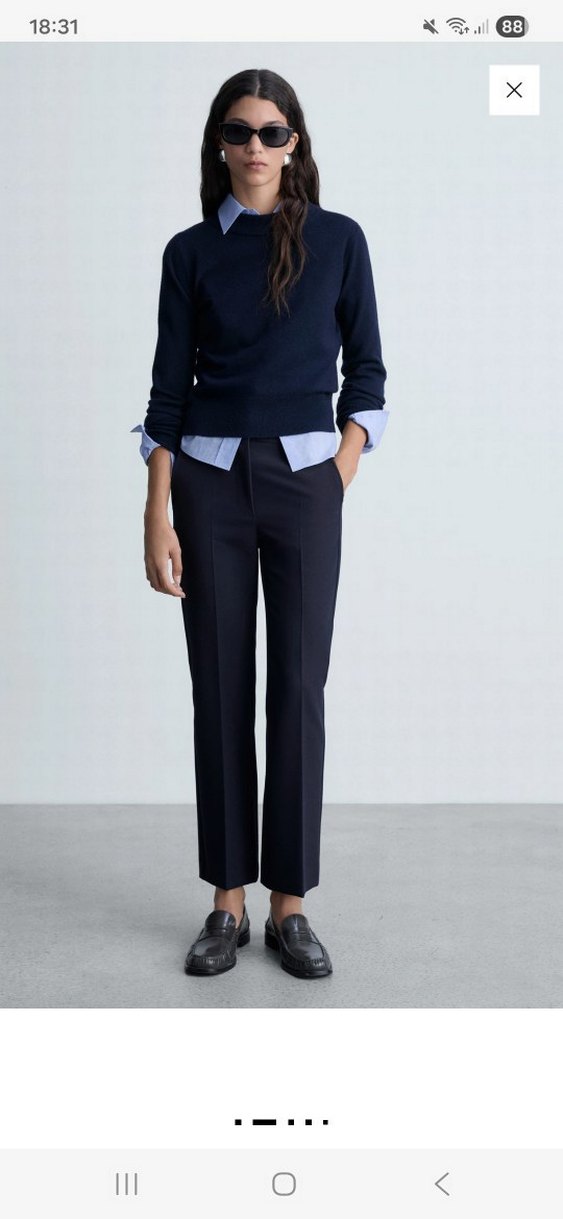 Lacivert Kadın Ofis Triko - Görsel 2