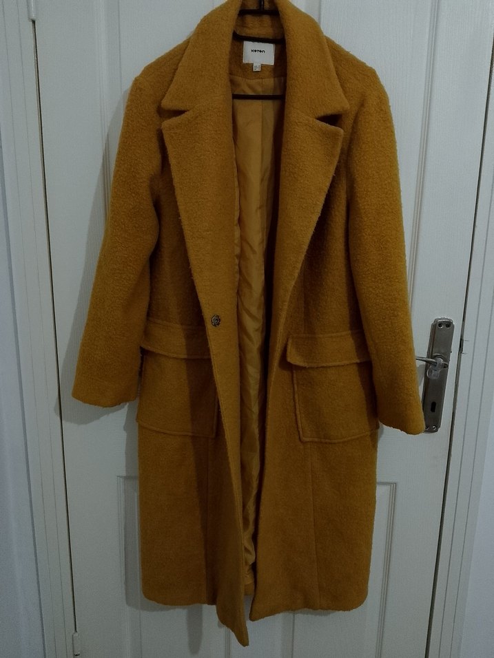 Hardal Rengi Uzun Kadın Kaban - Görsel 5