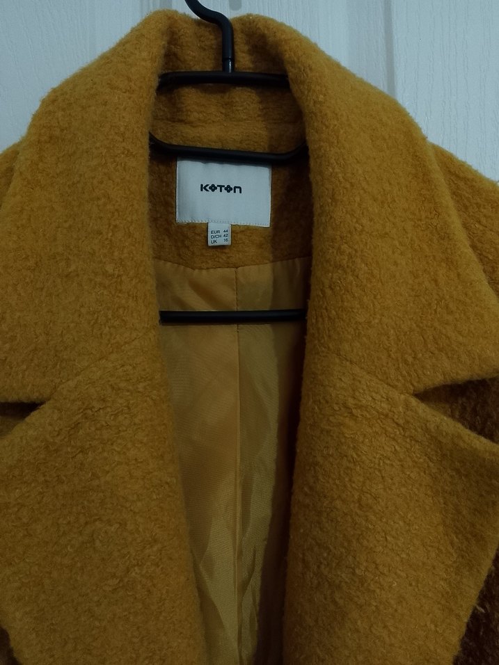 Hardal Rengi Uzun Kadın Kaban - Görsel 4