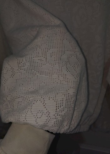 Nakışlı Bohem Gri Midi Triko Kazak - Görsel 3