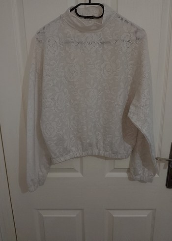 Nakışlı Bohem Gri Midi Triko Kazak - Görsel 2