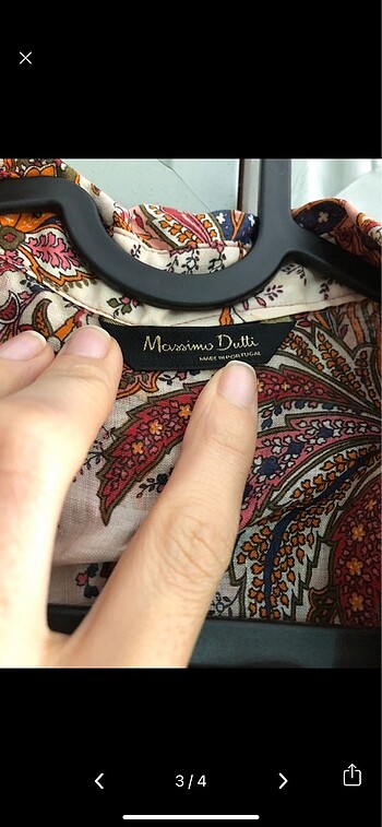 l Beden Massimo dutti desenli gömlek
