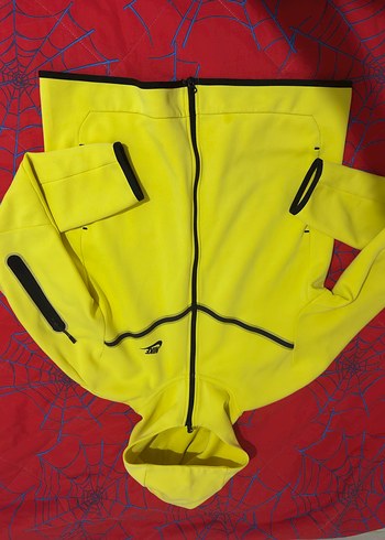 Sarı Nike Fermuarlı Erkek Sweatshirt - Görsel 8