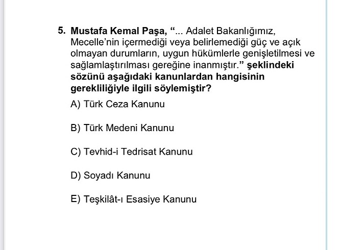 Beden Tarih soru bankası