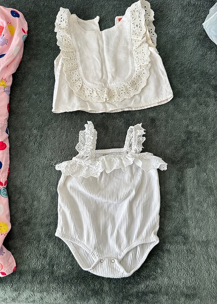 Dantel yaka bebek üstleri - Görsel 2